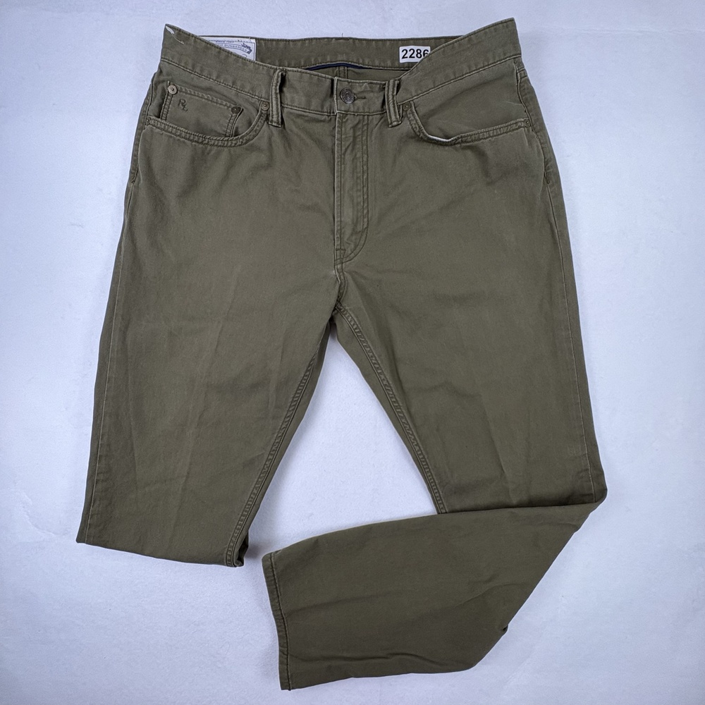 Polo Ralph Lauren Jeans Mens 34x32 Green Regular Straight Stretch Denim Casual